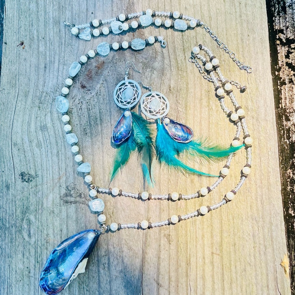 Shell Pendant Jewelry set